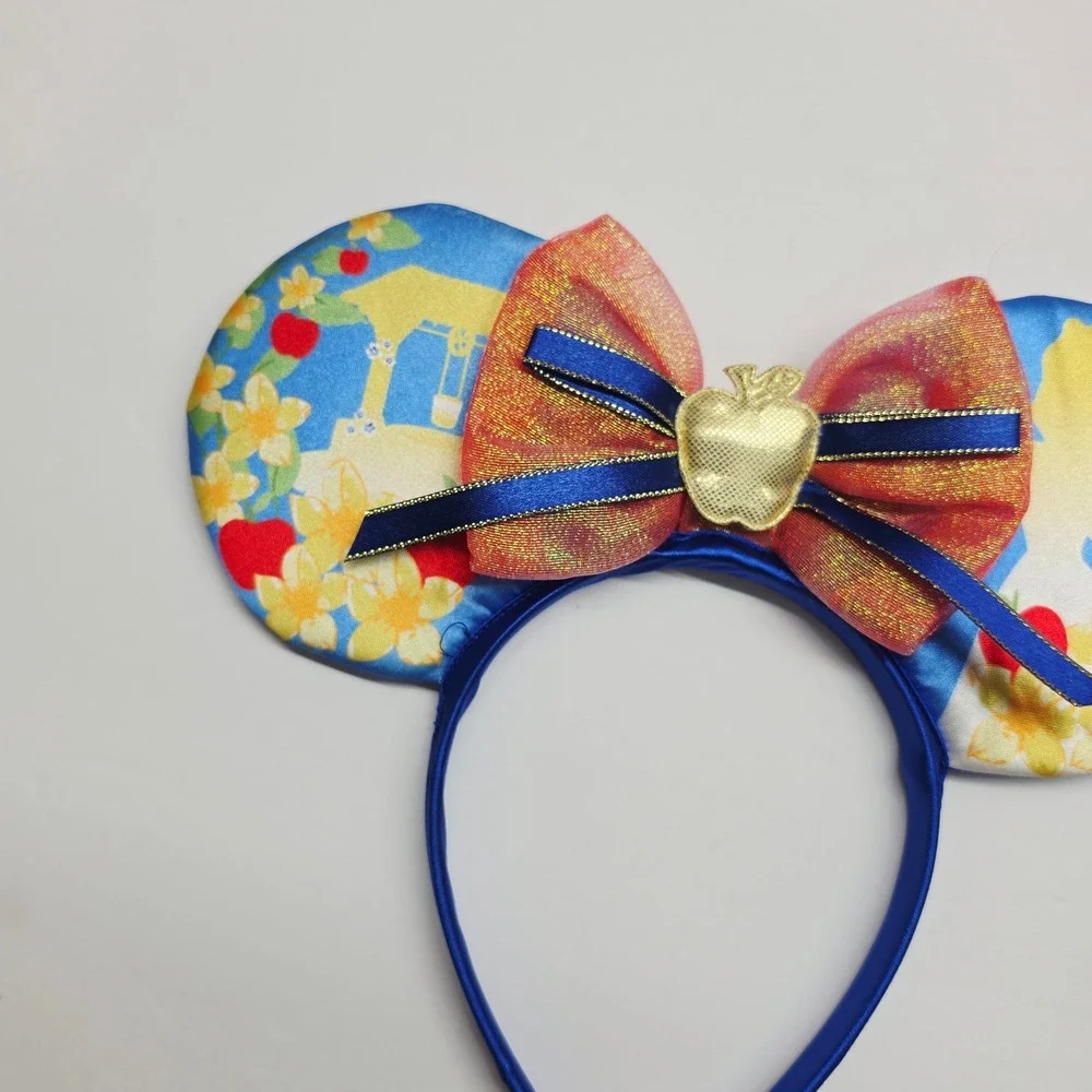 Disney Headband Kids OS Blue Snow White Princess Bow Apple Ears 167709-SAM
